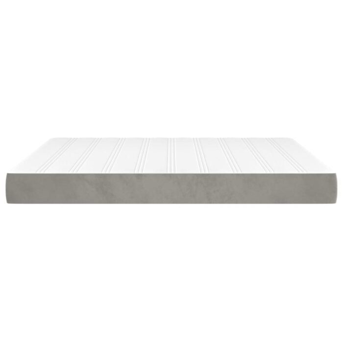 Matelas de lit à ressorts ensachés Gris clair 160x200x20 cm – Image 2