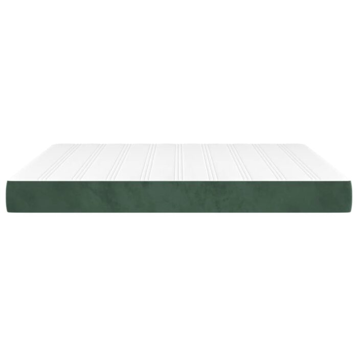 Matelas de lit à ressorts ensachés Vert foncé 160x200x20 cm – Image 2