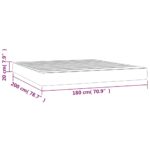 Matelas de lit à ressorts ensachés Gris foncé 180x200x20 cm – Image 5