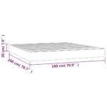 Matelas de lit à ressorts ensachés Noir 180x200x20 cm Tissu – Image 5