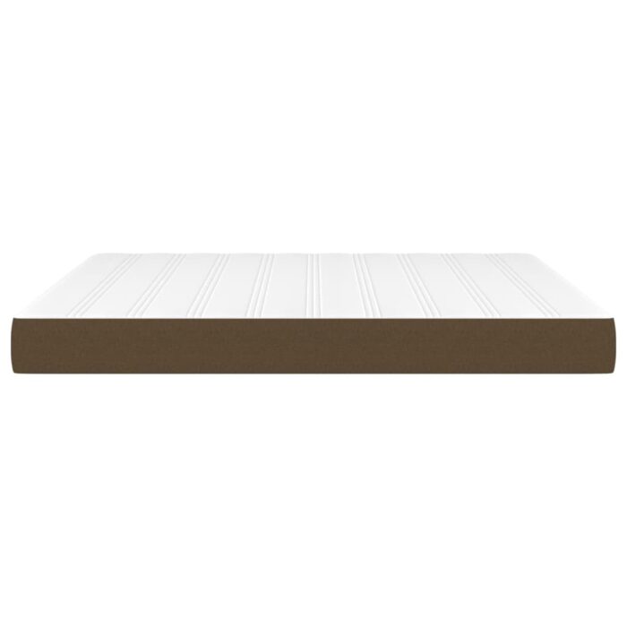 Matelas de lit à ressorts ensachés Marron foncé 180x200x20 cm – Image 2