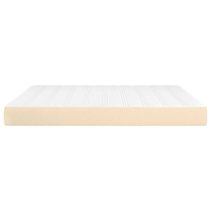 Matelas de lit à ressorts ensachés Crème 180x200x20 cm Tissu – Image 2