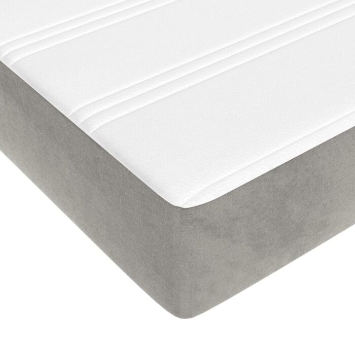 Matelas de lit à ressorts ensachés Gris clair 180x200x20 cm – Image 3