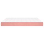 Matelas de lit à ressorts ensachés Rose 180x200x20 cm Velours – Image 2