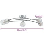 Plafonnier avec abat-jour en maille métallique pour 5 LED G9 – Image 4