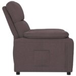 Fauteuil inclinable Marron foncé Tissu – Image 2