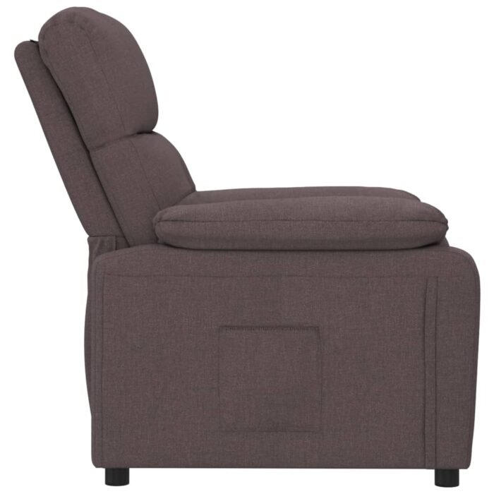 Fauteuil inclinable Marron foncé Tissu – Image 2
