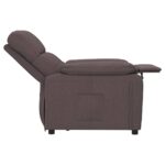 Fauteuil inclinable Marron foncé Tissu – Image 3