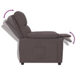 Fauteuil inclinable Marron foncé Tissu – Image 5