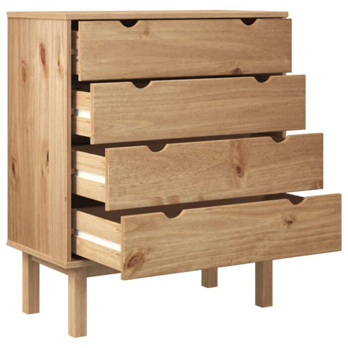 Commode OTTA 76,5x39,5x90 cm Bois de pin massif – Image 2