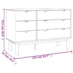 Commode OTTA 111x43x73,5 cm bois de pin massif – Image 6