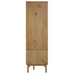 Garde-robe OTTA Marron et blanc 76,5x53x172 cm Bois massif pin – Image 3