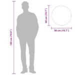 Miroir mural Argenté Ø 50 cm Rond – Image 5