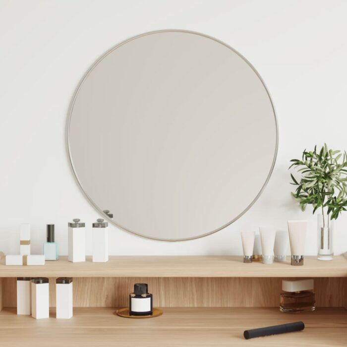 Miroir mural Argenté Ø 50 cm Rond – Image 1