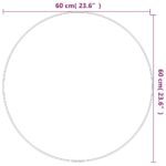 Miroir mural Argenté Ø 60 cm Rond – Image 4