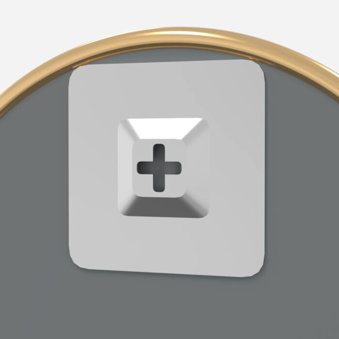 Miroir mural Doré Ø 50 cm Rond – Image 3