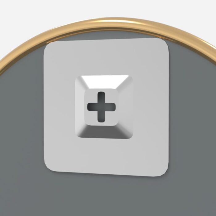 Miroir mural Doré Ø 60 cm Rond – Image 3