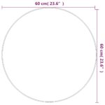 Miroir mural Doré Ø 60 cm Rond – Image 4