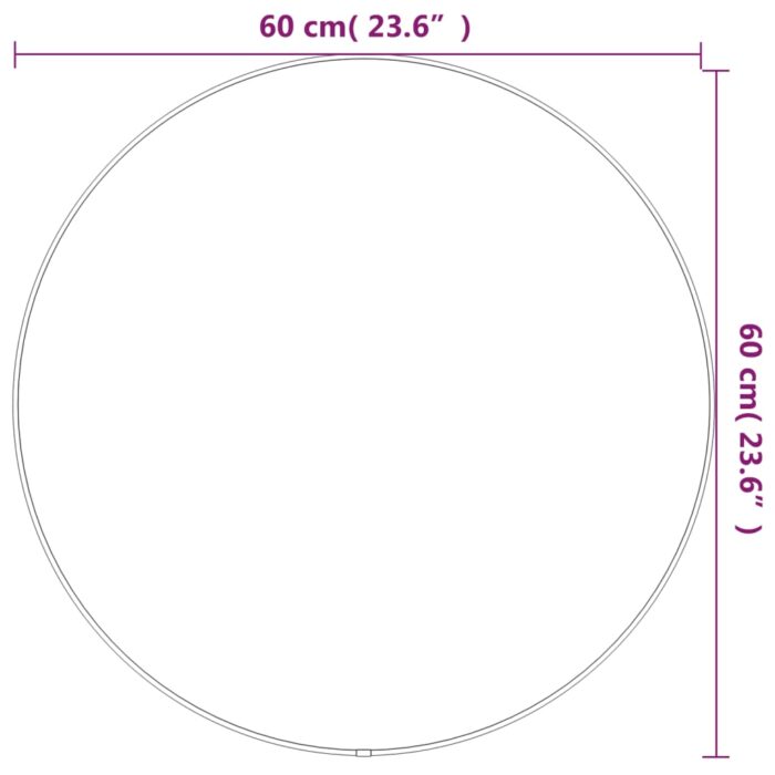 Miroir mural Doré Ø 60 cm Rond – Image 4
