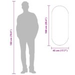 Miroir mural Noir 100x45 cm Ovale – Image 5