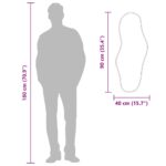 Miroir mural Noir 90x40 cm – Image 5