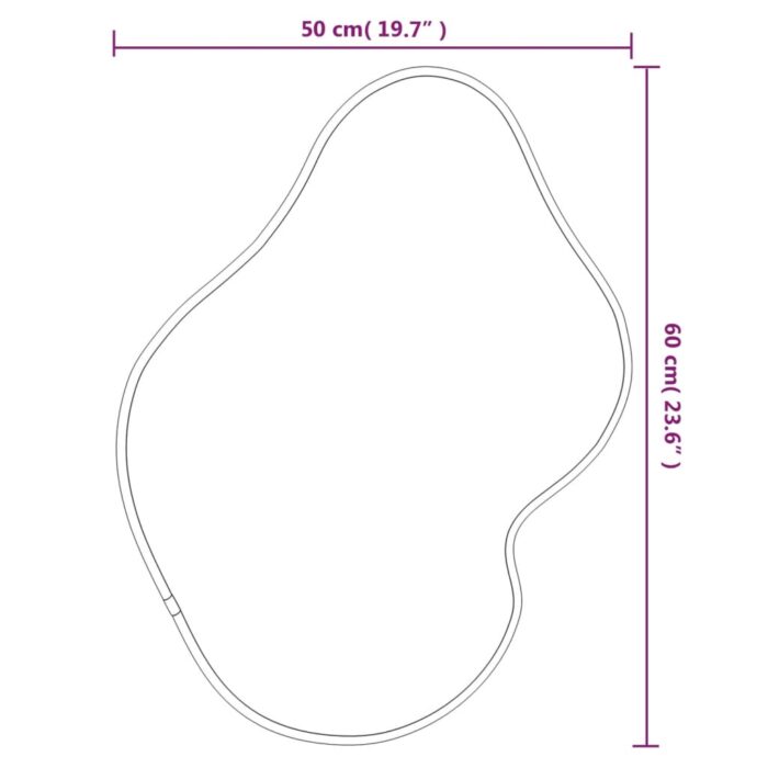 Miroir mural Argenté 60x50 cm – Image 4