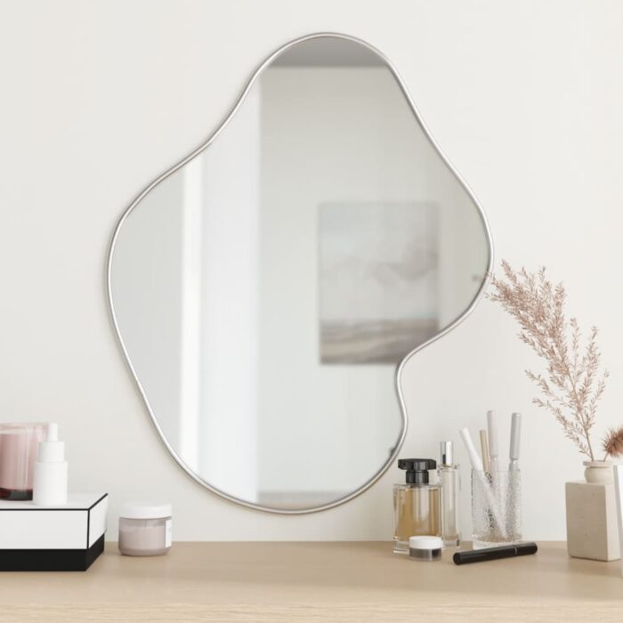 Miroir mural Argenté 60x50 cm – Image 1