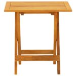 Chaises longues d'extérieur repose-pieds et table Acacia solide – Image 5