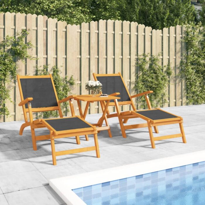 VXL8720287177807_m_en_hd_1.jpg Chaises longues d'extérieur lot de 2 Acacia massif et textilène – Image 1