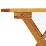 Chaise longue d'extérieur avec table Acacia massif et textilène – Image 7