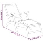 Chaise longue d'extérieur avec table Acacia massif et textilène – Image 9