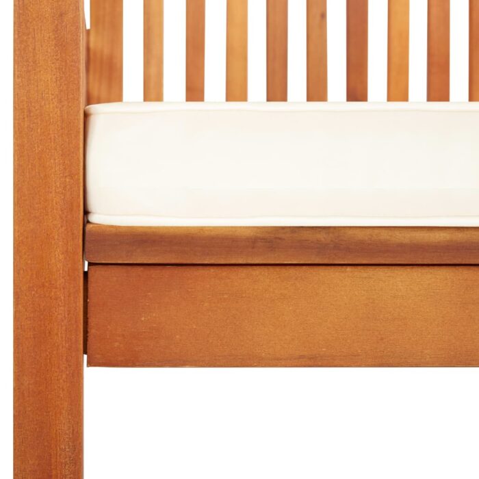 Chaises à manger de jardin et coussins lot de 8 Bois acacia – Image 5