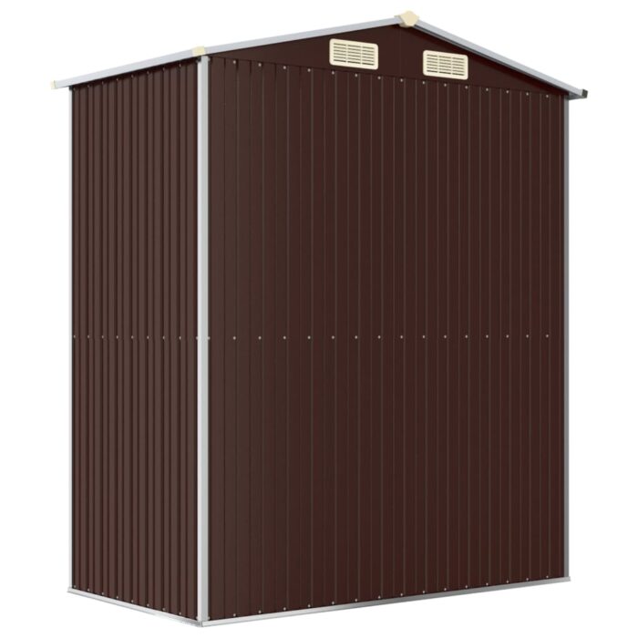 Abri de jardin Marron foncé 192x108x223 cm Acier galvanisé – Image 3