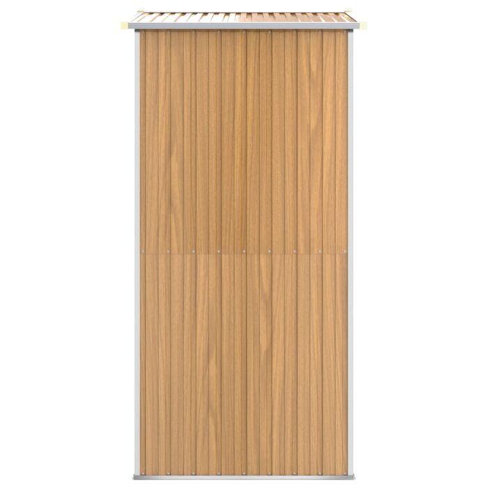 Abri de jardin Marron clair 192x108x223 cm Acier galvanisé – Image 2