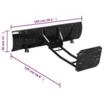 Chasse-neige pour VTT 150x38 cm Noir – Image 9