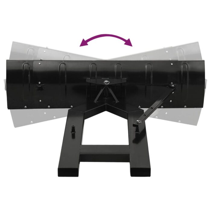 Chasse-neige pour chariot élévateur 150x38 cm Noir – Image 8