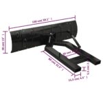 Chasse-neige pour chariot élévateur 150x38 cm Noir – Image 9
