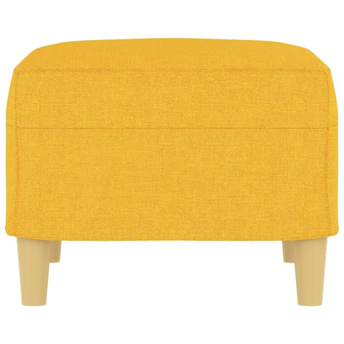 Repose-pied Jaune clair 60x50x41 cm Tissu – Image 2