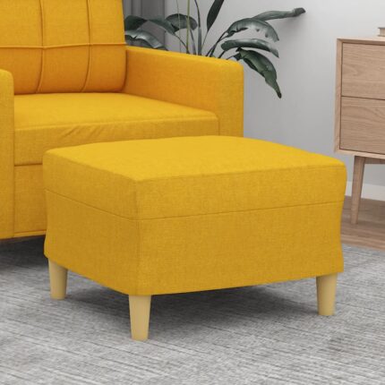 Repose-pied Jaune clair 60x50x41 cm Tissu