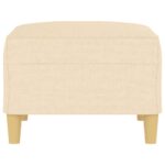 Repose-pied Crème 70x55x41 cm Tissu – Image 2