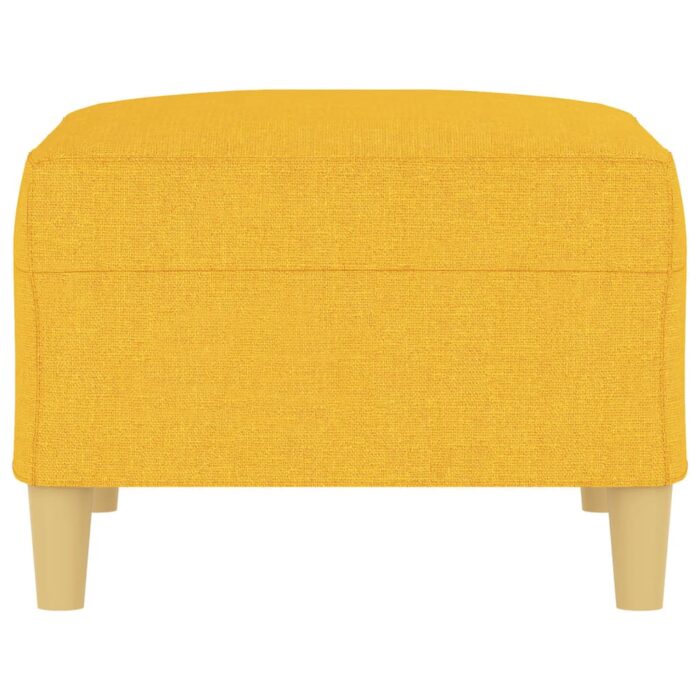 Repose-pied Jaune clair 70x55x41 cm Tissu – Image 2