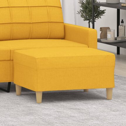 Repose-pied Jaune clair 70x55x41 cm Tissu