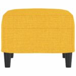 Repose-pied Jaune clair 60x50x41 cm Tissu – Image 2