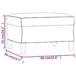 Repose-pied Jaune clair 60x50x41 cm Tissu – Image 5