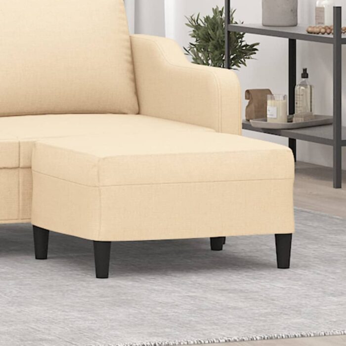 Repose-pied Crème 70x55x41 cm Tissu – Image 1
