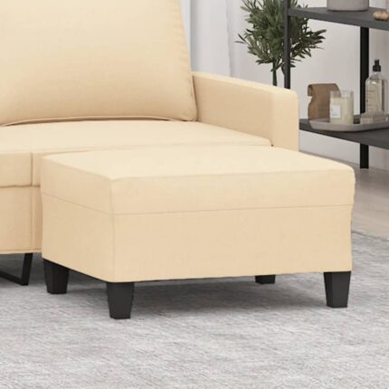 Repose-pied Crème 70x55x41 cm Tissu