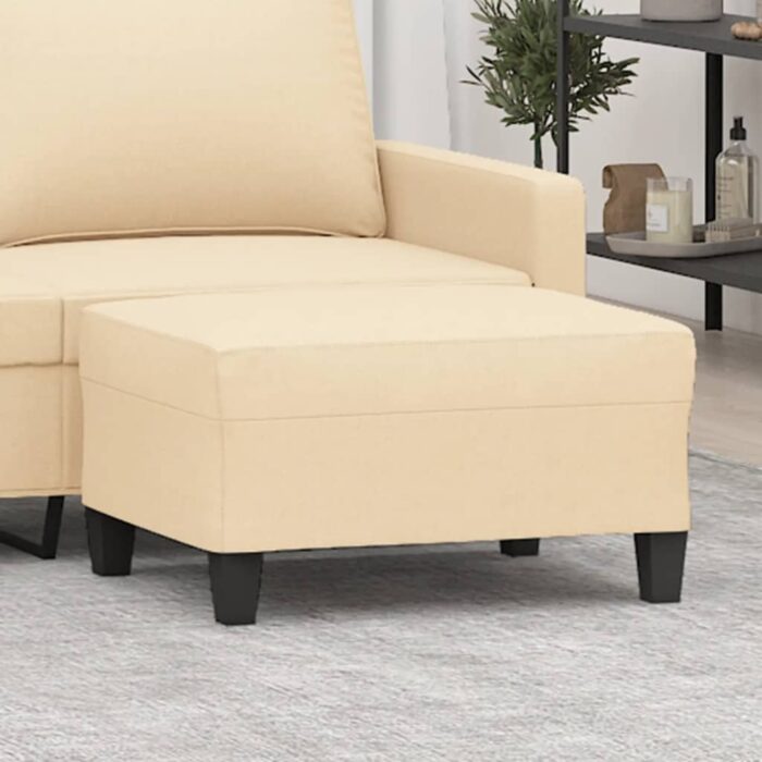 Repose-pied Crème 70x55x41 cm Tissu – Image 1