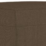 Repose-pied Marron 70x55x41 cm Tissu – Image 3