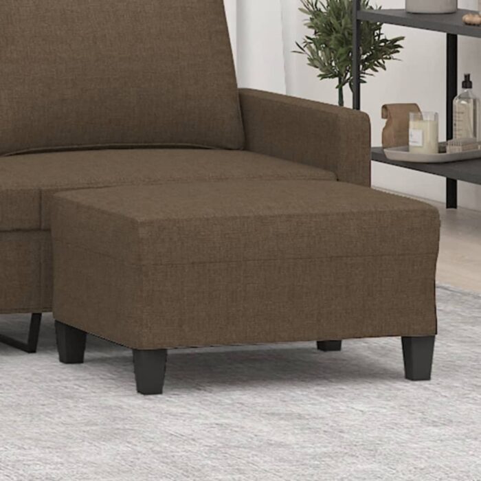 Repose-pied Marron 70x55x41 cm Tissu – Image 1