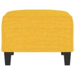 Repose-pied Jaune clair 70x55x41 cm Tissu – Image 2